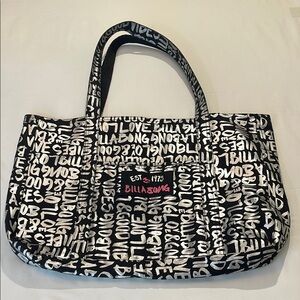 Billabong Black and White REVERSIBLE Tote Bag